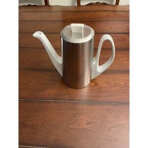 Vintage MCM‎ Bauscher Weiden Coffee  Tea Pot Chrome Insulated Bavaria Germany